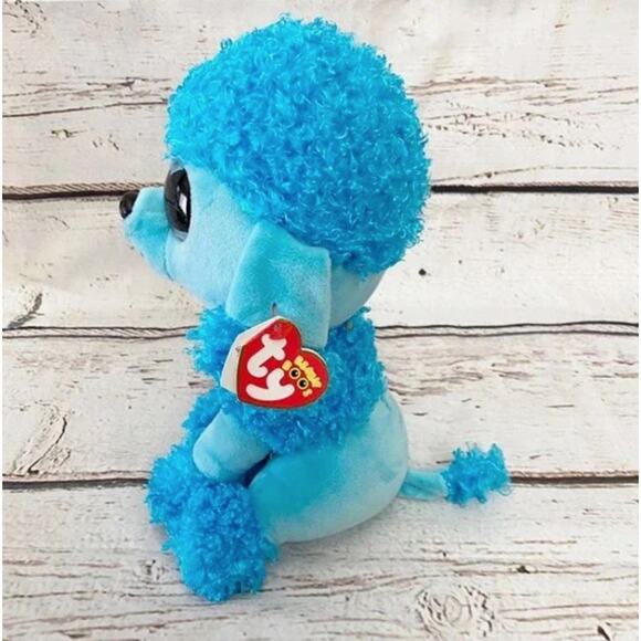 TY BEANIE BOOS Mandy Blue Poodle Plush - Picture 2 of 6